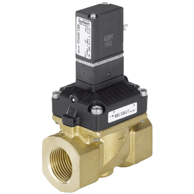 Burkert Servo-Assisted 2/2-Way Diaphragm Solenoid Valve, 6212